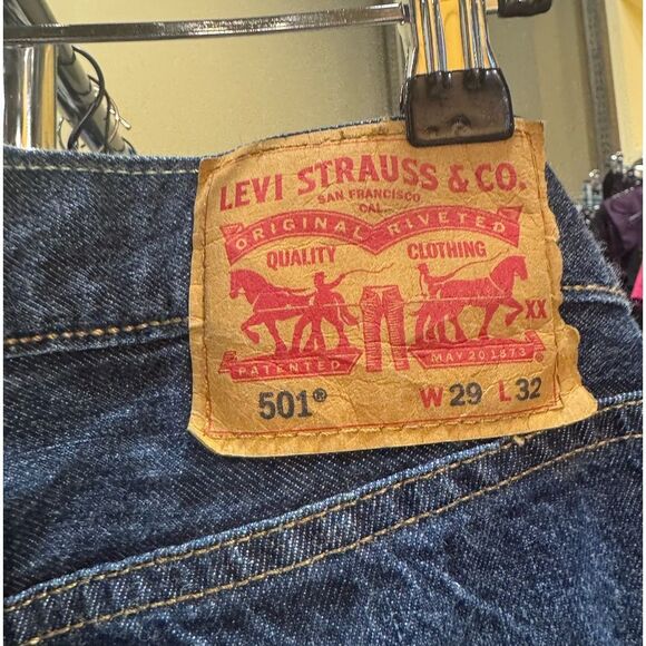 Levi’s Dark Wash 501 Straight-Leg Jeans - Picture 5 of 5